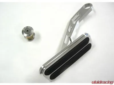 Lokar XL Black Billet Aluminum Throttle Pedal with Rubber (Firewall Mount) Universal - DBW-6012