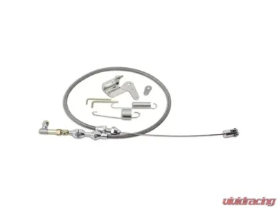 Lokar 3ft Duo-Pak Hi-Tech Throttle Cable with Brackets (Braided Stainless) Universal - DP-1000HT36