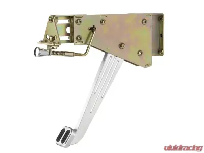 Lokar Adjustable Under Dash Mount Pedal Assembly with Rubber (Billet Foot Brake) Universal - EFB-9001