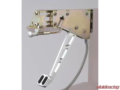 Lokar Adjustable Under Dash Mount Pedal Assembly with Slots and Rubber (Foot Brake) Universal - EFB-9003