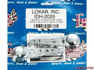 Lokar 1/2" Round Spline Lakester Door HandlesFord 1949+ - IDH-2025