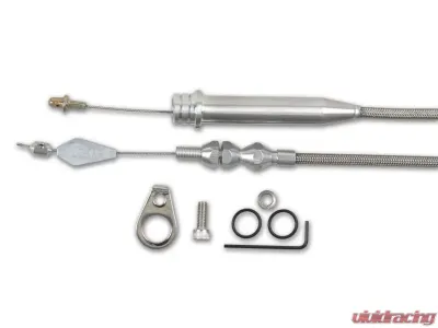 Lokar Adjustable Hi-Tech Kickdown Cable (Braided Stainless Housing) 700-R4 - KD-2700TP