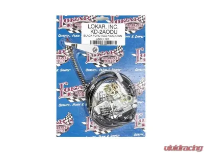 Lokar Adjustable Hi-Tech Kickdown Cable (Black Plastic Housing) AOD - KD-2AODU