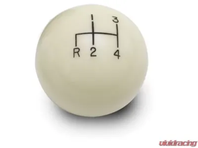 Lokar 3/8-16" and 3/8-24"4 Speed Solid Shifter Knob (Ivory) - SK-6890