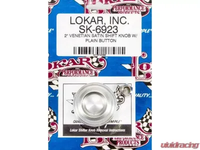 Lokar 2" Venetian Shifter Knob with Button (Satin) - SK-6923