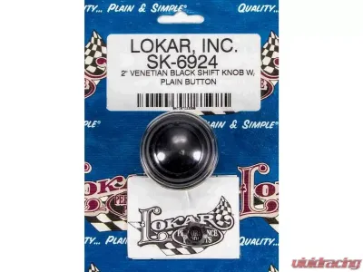 Lokar 2" Venetian Shifter Knob with Button (Black) - SK-6924