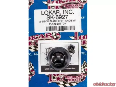 Lokar 2" Deco Shifter Knob with Button (Black) - SK-6927