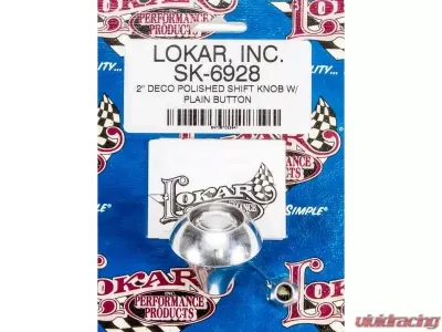 Lokar 2" Deco Shifter Knob with Button (Polished) - SK-6928