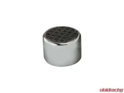 Lokar Round Pedal Pad with Rubber (Chrome | Steel) - SPO-6072