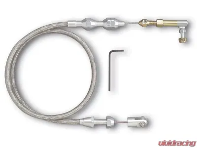 Lokar 4ft Hi-Tech Throttle Cable (Braided Stainless Housing) Universal - TC-1000HT