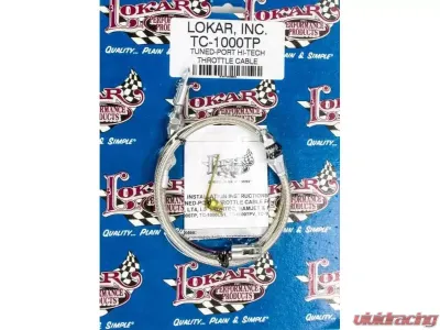 Lokar 2ft Hi-Tech Throttle Cable (Braided Stainless Housing) GM LT-Series - TC-1000TP