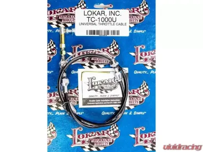 Lokar 3ft Hi-Tech Throttle Cable (Black Polyurethane Housing) Universal - TC-1000U36