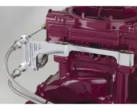 Lokar Edelbrock 4-Barrel Carburetors Throttle Cable Bracket with Stainless Return Spring (Carb Mount)