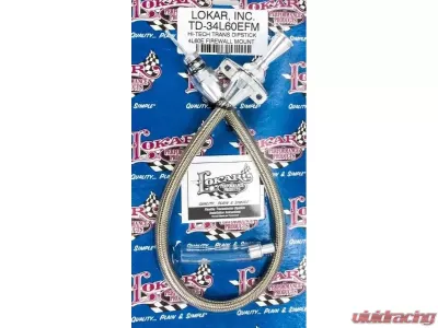 Lokar Flexible Hi-Tech Transmission Dipstick (Firewall Mount) 4L60E | 4L65E | 4L70E - TD-34L60EFM