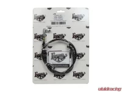 Lokar 2ft Vintage Series Woven Cotton Throttle Cable (Black & White) Universal - VS-1003