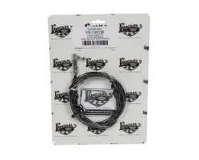 Lokar 3ft Vintage Series Woven Cotton Throttle Cable (Black & White) Universal