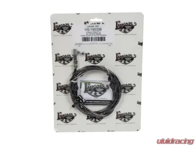 Lokar 3ft Vintage Series Woven Cotton Throttle Cable (Black & White) Universal - VS-100336