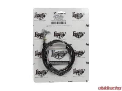 Lokar 3ft Vintage Series Woven Cotton Throttle Cable (Black & Red) Universal - VS-100536