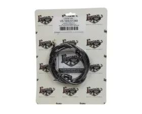 Lokar 4ft Vintage Series Woven Cotton Throttle Cable (Black & White) GM LS-Series - Kit