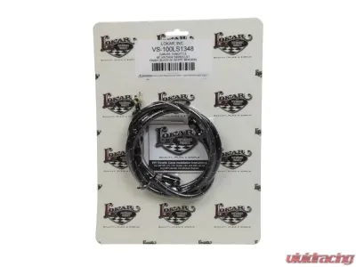 Lokar 4ft Vintage Series Woven Cotton Throttle Cable (Black & White) GM LS-Series - Kit - VS-100LS1348