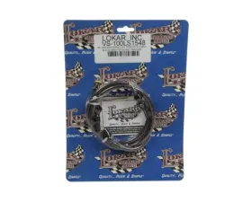 Lokar 4ft Vintage Series Woven Cotton Throttle Cable (Black & Red) GM LS-Series - Kit
