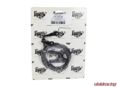 Lokar 60" Vintage Series Woven Cotton Kickdown Cable (Black & Blue) Ford C4 - VS-20C44