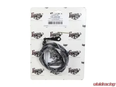 Lokar 60" Vintage Series Woven Cotton Kickdown Cable (Black & Blue) Ford C6 - VS-20C64