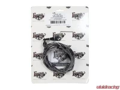 Lokar 60" Vintage Series Woven Cotton Kickdown Cable (Black & Red) Ford C6 - VS-20C65