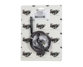 Lokar Adjustable Vintage Series Woven Cotton Kickdown Cable (Black & Red) TH-350