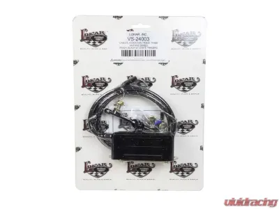 Lokar 60" Vintage Series Woven Cotton Kickdown Cable (Black & White) TH-400 - VS-24003