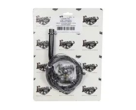 Lokar Adjustable Vintage Series Woven Cotton Kickdown Cable (Black & White) 700-R4