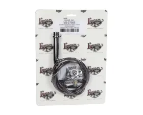 Lokar Adjustable Vintage Series Woven Cotton Kickdown Cable (Black & Red) 700-R4