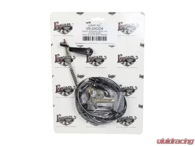 Lokar 60" Vintage Series Woven Cotton Kickdown Cable (Black & Blue) AOD - VS-2AOD4