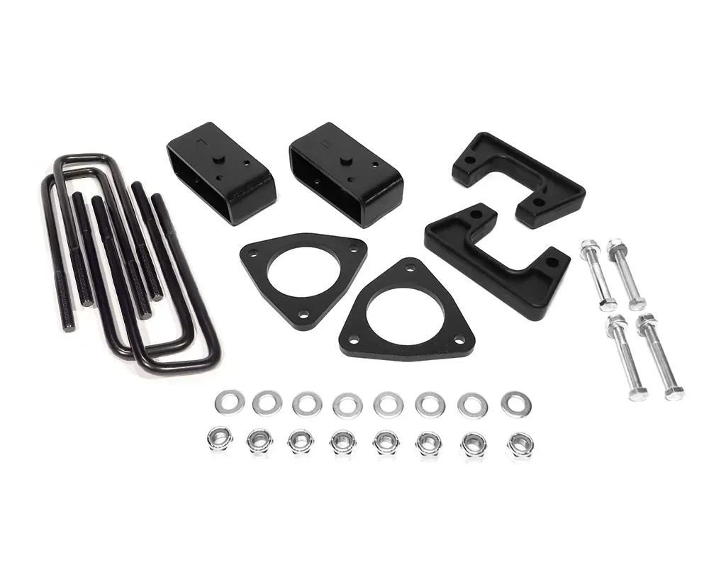 Top Gun Customz 2.5 Inch Level Lift Kit Includes Front Spacers 2.5 Inch Rear Blocks Fits Cast Steel And Aluminum Control Arms For 07-18 Silverado/Sierra 1500 - TGC15045