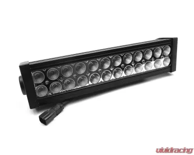 Top Gun Customz 12 Inch LED Light Bar Straight Dbl Row Chrome Series Combo Flood/Beam 72W Dt Harness 79900 6,480 Lumens - TGC72015