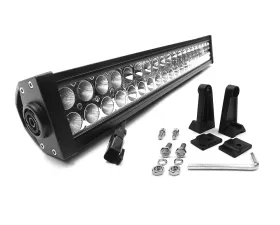 Top Gun Customz 20 Inch LED Light Bar Straight Dbl Row Chrome Series Combo Flood/Beam 120W Dt Harness 79900 10,800 Lumens