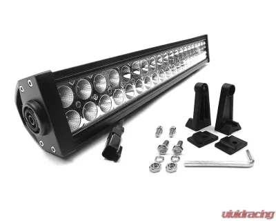 Top Gun Customz 20 Inch LED Light Bar Straight Dbl Row Chrome Series Combo Flood/Beam 120W Dt Harness 79900 10,800 Lumens - TGC72020