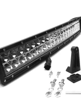 Top Gun Customz 20 Inch LED Light Bar Crvd, Chrome Series Dbl Row Combo Flood/Beam 120W Dt Harness 79900 10,800 Lumens                                     - TGC74020 - Image 4