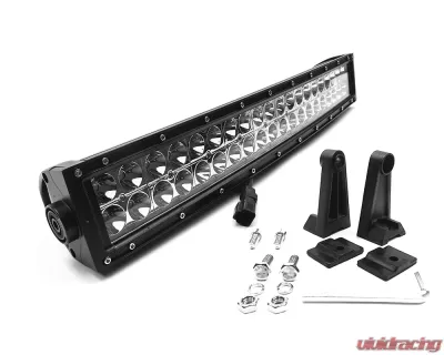 Top Gun Customz 20 Inch LED Light Bar Crvd, Chrome Series Dbl Row Combo Flood/Beam 120W Dt Harness 79900 10,800 Lumens - TGC74020