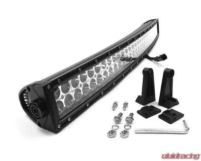 Top Gun Customz 30 Inch LED Light Bar Crvd, Chrome Series Dbl Row Combo Flood/Beam 180W Dt Harness 79900 16,200 Lumens - TGC74030