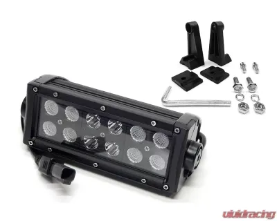 Top Gun Customz 7.5 Inch LED Light Bar Black Series Straight Dbl Row Combo Flood/Beam 36W Dt Harness 79900 3,240 Lumens - TGC75075