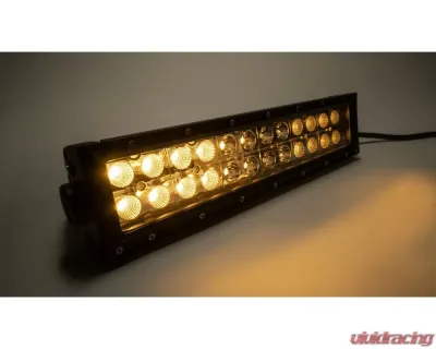 Top Gun Customz 12 Inch LED Light Bar Dbl Row Combo Amber/White Flood/Beam 72W Dt Harness 79900, 79904 4,320 Lumens - TGC77015