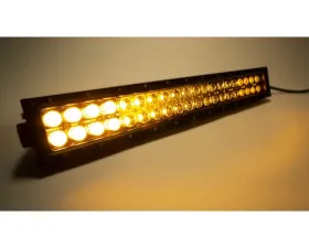Top Gun Customz 20 Inch LED Light Bar Dbl Row Combo Amber/White Flood/Beam 72W Dt Harness 79900, 79904 7,200 Lumens