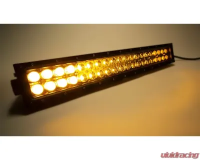Top Gun Customz 20 Inch LED Light Bar Dbl Row Combo Amber/White Flood/Beam 72W Dt Harness 79900, 79904 7,200 Lumens - TGC77020