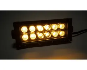 Top Gun Customz 6 Inch LED Light Bar Dbl Row Combo Amber/White Flood/Beam 72W Dt Harness 79900, 79904 2,160 Lumens