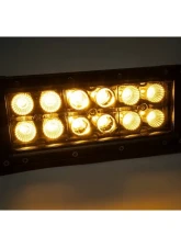 Top Gun Customz 6 Inch LED Light Bar Dbl Row Combo Amber/White Flood/Beam 72W Dt Harness 79900, 79904 2,160 Lumens                                     - TGC77075 - Image 5