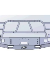 Hammerhead Armor Silverado Front Winch Bumper Full Brushguard For 07-10 Silverado 2500-3500 Black Steel X-Series                                     - 600-56-0057 - Image 2