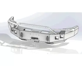Hammerhead Armor Silverado Front Winch Bumper Pre Runner For 07-10 Silverado 2500-3500 Black Steel