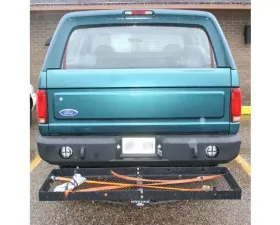Hammerhead Armor Bronco Rear Bumper For 87-96 Ford Bronco Black Steel