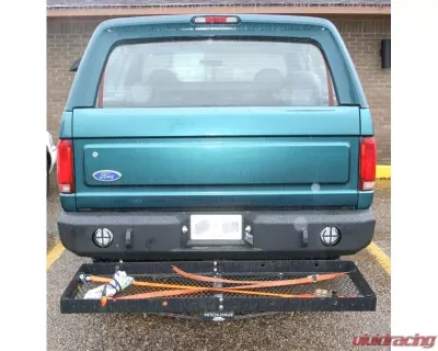Hammerhead Armor Bronco Rear Bumper For 87-96 Ford Bronco Black Steel - 600-56-0078